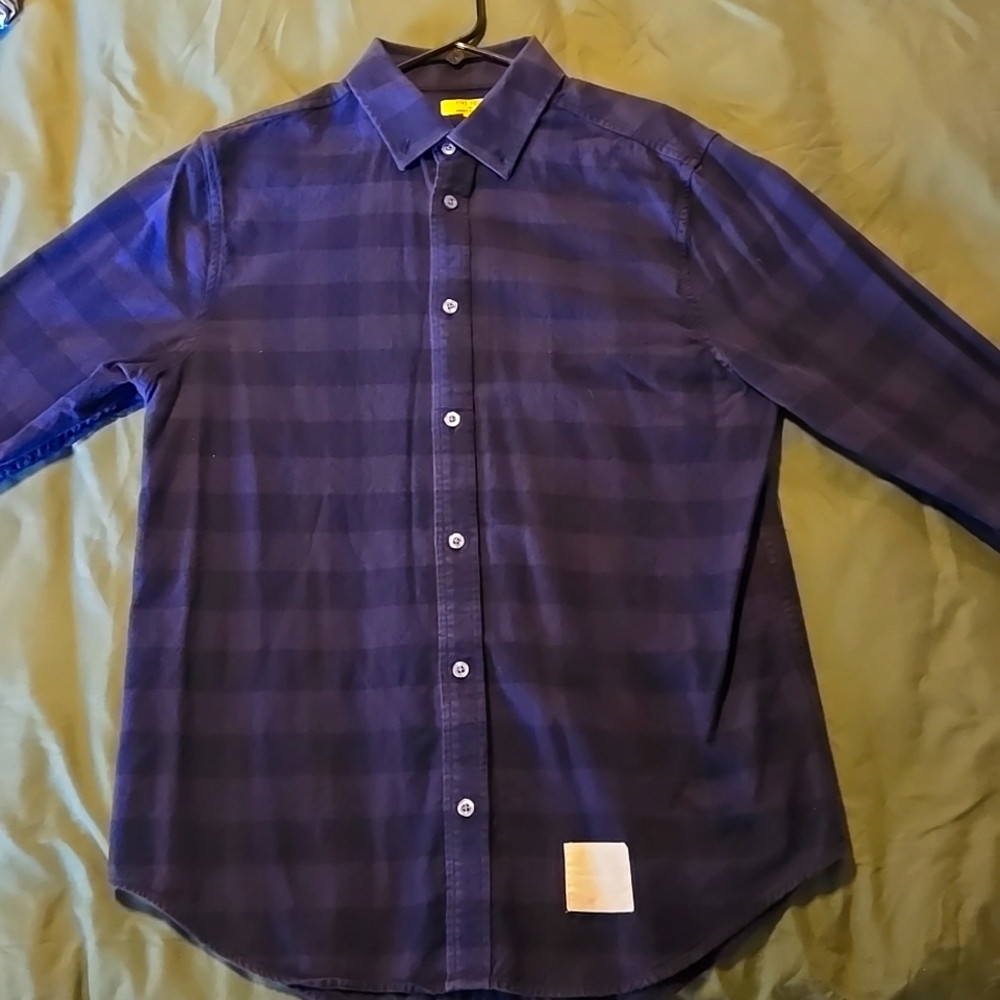 Navy blue button down by Five Four